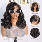 Pre-Styled Body Wave Short Bob Wig Transparent Lace Wigs