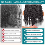 Burmese Curly Glueless Wig Bleached Knots 13x6 Full Pull Go Lace Front Wear Go Wig With Flexible Fit Drawstring