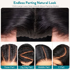 Ashimary Pull Go 13x6 Full Glueless Wig Transparent Lace Front Wig Straight Brazilian Human Hair