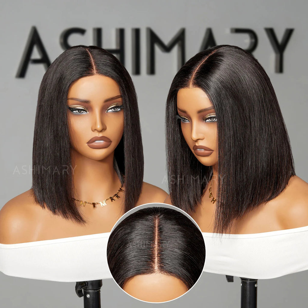 Razor-Sharp Bobs Vietnamese Hair Double Drawn Glueless 2x6 Lace Luxury Sleek Bob Human Hair Wigs