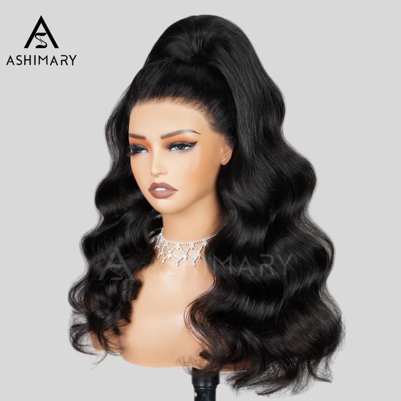Face Framing Pre-Layered Body Wave Invisi Strap Snug Fit 360 Transparent Lace Frontal Bleached  Knots Pre Cut Lace Wig