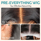 Ashimary Pull Go 13x6 Full Glueless Wig Transparent Lace Front Wig Straight Brazilian Human Hair