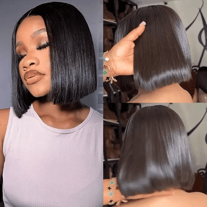Razor-Sharp Bobs Vietnamese Hair Double Drawn Glueless 2x6 Lace Luxury Sleek Bob Human Hair Wigs