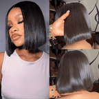 Razor-Sharp Bobs Vietnamese Hair Double Drawn Glueless 2x6 Lace Luxury Sleek Bob Human Hair Wigs