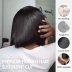 Razor-Sharp Bobs Vietnamese Hair Double Drawn Glueless 2x6 Lace Luxury Sleek Bob Human Hair Wigs