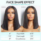 Wear Go Yaki Straight Glueless Bob Wig Pull Go Pre Cut Lace Wig Natural Human Hair Wig
