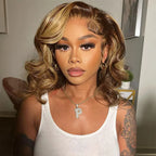 Blonde Highlight Pre-Styled Body Wave